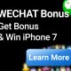 Wechat Share Photo Get Bonus & Win iPhone 7 in iBET Online Casino