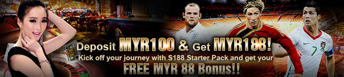 [S188 Malaysia] Deposit MYR100 and get MYR188!