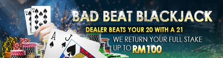[9Club Malaysia]BAD BEAT Blackjack UP TO RM100.