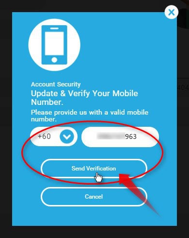 [iBET Malaysia]Verify Your Mobile Bonus Tutorial-4