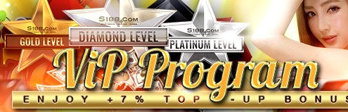S188 Online Casino VIP PROGRAM +7% TOP-UP BONUS