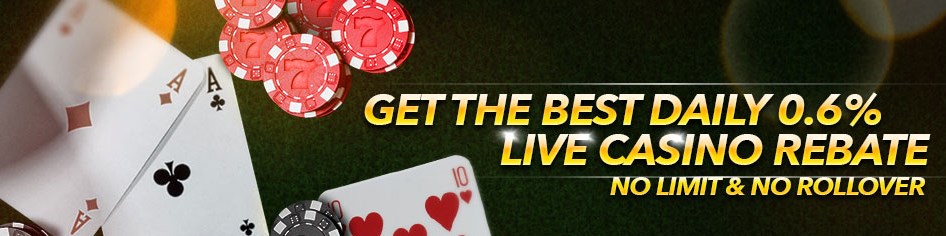 7liveasia Daily 0.6% Live Casino Rebate Promotions