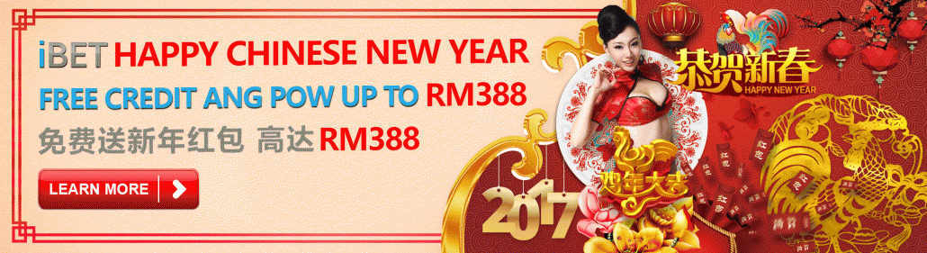 Happy CNY Free Credit Ang Pao On iBET Online Casino Malaysia
