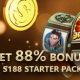 S188 Casino Deposit Myr100 And Get 88% Bonus