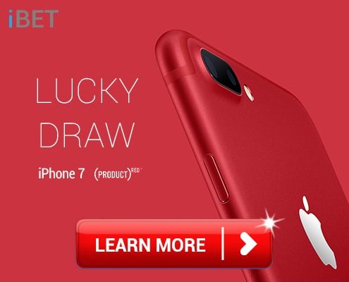 iBET Online Casino iPHONE7 Plus Red Lucky Draw